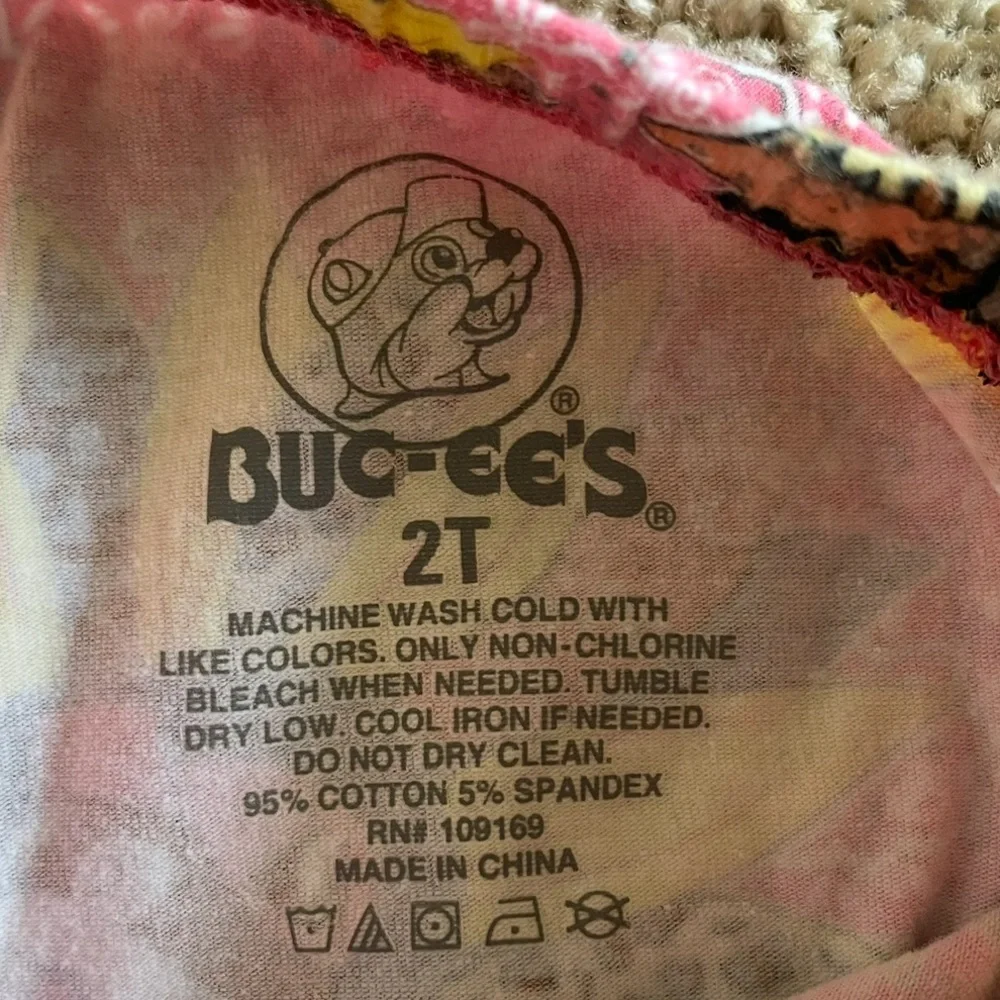 Buc-ee's Bell Bottom Pants Toddler Girls 2T Pink - Picture 2 of 8